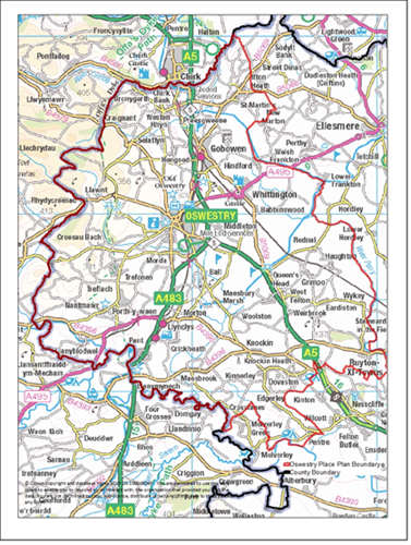 Map Of Oswestry And Surrounding Area Oswestry And Surrounding Area | Shropshire Council