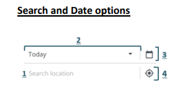 Search and date options field