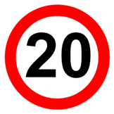 20MPH road sign